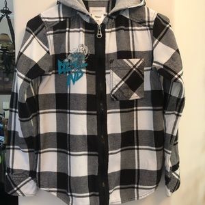 Diesel brand boys flannel hoodie